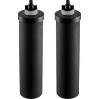 OEM Wasserfilter-Set, aktive Kohlen-Elemente, Schwerkraft-Wasserfilter-System, einfach zu ersetzen, kompatibel mit den meisten Marken, Set aus 2 Stücken, schwarz