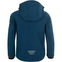 TROLLKIDS Jungen Trollfjord Softshelljacke mystic blue/golden yellow 104