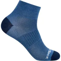 Wrightsock - Coolmesh II Quarter - Wandersocken Gr 34-37 blau