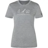 Super.natural - Women's Van Life Bio Jersey Tee - Merinoshirt Gr XS grau/weiß