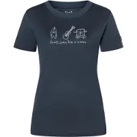 Super.natural - Women's Van Life Bio Jersey Tee - Merinoshirt Gr XL blau/grau