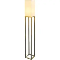 Näve Stehleuchte - Stehleuchte h: 150cm beige "ALFA", Stehlampe im Klassik Stil, aus Metall, Kunststoff und Textilmaterial in beige, 150,5 cm hoch, Ø 19 cm, E27-Fassung – Zugschalter
