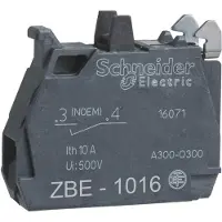 Schneider Electric Electric ZBE1016 Hilfsschalter, Kontaktblock, Harmony XB4 und XB5, 22mm, 30mm, Schraubklemme, vergoldet, 1S - 5 Stück