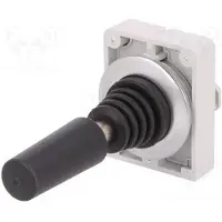 Eaton 187077 Joystick, Flat Front (Bohrloch 30,5 mm), mit einem Schaltpunkt je Betätigungsrichtung, mit Metallachse, 4 Stellungen, Frontring Metall