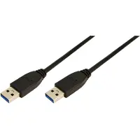 2Direct CU0038, 1 m, USB A, USB A, USB 3.2 Gen 1 (3.1 Gen 1), Stecker/Stecker, Schwarz