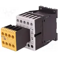 Eaton Sicherheitsschütz, 380 V 400 V: 3 kW, 2 S, 3 Ö, 24 V DC, Gleichstrombetätigung, Schraubklemmen, Mit Spiegelkontakt. 191761