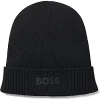 BOSS Beanie "Asic Beanie" aus Rippenstrick