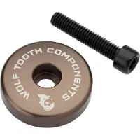 Wolf Tooth Ultralight Ahead-Kappe, integrierter 5mm Spacer, 1 1/8", espresso