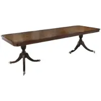 Casa Padrino Luxus Mahagoni Esstisch mit Rollen Hellbraun / Dunkelbraun 180 x 95 x H. 89 cm - Luxus Esszimmermöbel