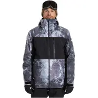 Quiksilver Snowboardjacke "Sycamore Printed 10K", Herren, Gr. XL, schwarz-weiß (thermostamp grayscale), Obermaterial: 55% Polyester, 45% Polyester., Jacken Snowboardjacke