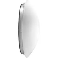 Zafferano Wand- und Deckenleuchte, satiniertes Triplex-Opalglas und Polycarbonat, ø 480x130 mm, 3X E27 mit 42 Watt, IP44, weiß