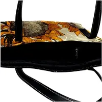 Markenlos Personalisierte Tragetasche mit Reißverschluss, Schultertasche für den Alltag, Arbeit, Schule, Sonnenblume, Retro, Mehrfarbig