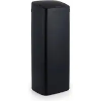 Relaxdays Mülleimer mit Sensor, 50l, elektrischer Deckel, Müllbeutelhalter, Küchenmülleimer, Abfalleimer Küche, schwarz