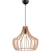 TRIO Holz-Pendelleuchte Wood, 38,5 cm