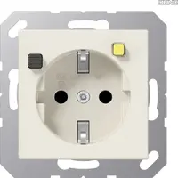 JUNG A5520.30 FI-SCHUKO-Steckdose (RCD) 30 mA, Serie AS, weiß (ivory) A552030 A 5520.30
