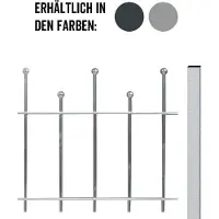 Alberts Albers Zaun-Anbauset für Zaunsystem Madrid, Höhe 73,5 cm, Länge 2 m, feuerverzinkt, zum Aufschrauben