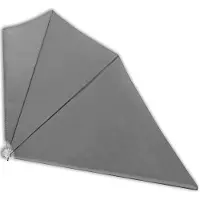 OEM Inklapbares Balkonzielschirm - Privatschirm & Windbremse für Terrassen - UV-beständig & wasserdicht - 240 x 160 cm - Grau