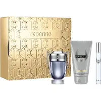 Paco Rabanne Edt Spray 50ml/All Over Shampoo 100ml/Edt Travel Spray 10ml Invictus Giftset