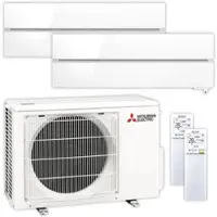 Mitsubishi Multisplit Klimaanlage Set | MSZ-LN | 1,8 kW + 2,5 kW | Pearl White