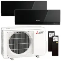 Mitsubishi Multisplit Klimaanlage | Set MSZ-EF | 2,5 kW + 2,5 kW | Black