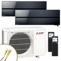 Mitsubishi Multisplit Klimaanlage | MSZ-LN | 2,5 kW + 3,5 kW | Onyx Black | Quick-Connect