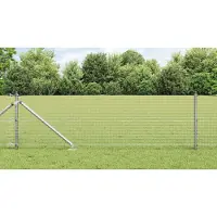 vidaXL Geschweißter Drahtzaun mit Stacheln 100 x 0,8 m Silber Netz