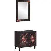vidaXL Badezimmerschrank-Set 2 stk. 62 x 33 x 58 cm Massivholz Mango