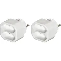 Hama 00223211, Drinnen, Gerade, Weiß, 2 AC-Ausgänge, 2 Stück(e), 230 mm