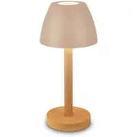 Briloner LEUCHTEN LED Außen-Tischleuchte "SERINA WOOD 7661011", beige, Leuchten, LED Außen-Tischleuchte