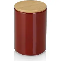 kela Küchenbehälter, Keramik/Bambus, 0,7 l, Durchmesser 10 x 15 cm, rot Cady /