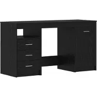 vidaXL Schreibtisch 2 Stk. Schwarz Eichen-Optik 140 x 50 x 76 cm
