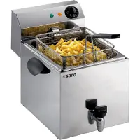 Saro Fritteuse PROFIFRI 8 V, 8 Liter, Robuste Fritteuse mit praktischem Ablasshahn, 1 Fritteuse