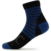 Stoic - Merino MTB Quarter Socks - Radsocken Gr 42-44 blau/schwarz