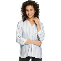 HEINE Bluse in ecru-himmelblau-gestreift | Gr.: 44