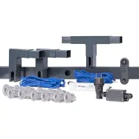 Alberts Highlight-Set für 12m Doppelstabmatten, anthrazit, 12 Leuchtmittel für 12 m, Profil 60 x 40 mm