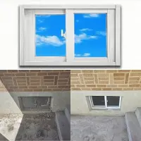 Markenlos Energieeffizientes horizontales Schiebefenster, 121,9 x 71,1 cm, in Weiß, modern für Bad und Keller, einfach zu installieren, geeignet für Heimwerker- und Renovierungsprojekte