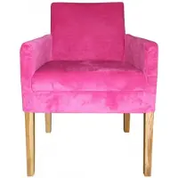 Casa Padrino Luxus Esszimmer Stuhl Pink / Holz Farbig mit Armlehnen