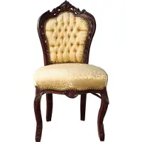 Casa Padrino Barock Esszimmer Stuhl Gold Muster / Braun - Barock Möbel Antik Stil