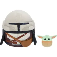 Squishmallows – Star Wars – Maskottchen Mandalorian + Grogu, 30 cm, SQDI02218