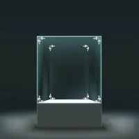Markenlos Transparente Acryl-Eckverstärkungen, 12 Stück, abnehmbare Eckwinkel für Aufbewahrungsboxen und Vitrinen