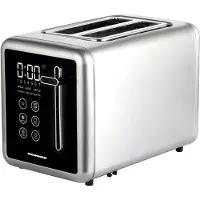 Heinner HTP-DD900BKSS, 2 Scheibe(n), Schwarz, Edelstahl, Edelstahl, Touchsteuerung, LCD, 900 W