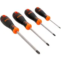 Bahco Phillipsfit With Rubber Handle Kreuzschraubendreher-set 4 Einheiten