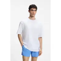 HUGO T-Shirt "TIKI T-SHIRT", Herren, Gr. XL (54), weiß 100, Jersey, Obermaterial: 100% Baumwolle, oversize, Rundhals, Shirts T-Shirt