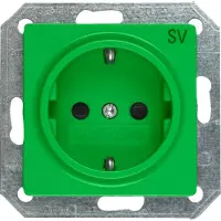Siemens 5UB1900 DELTA i-system SCHUKO-Steckdose mit Bedruckung SV u. erh. Berührungsschutz, grün