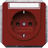 Siemens 5UB1476 DELTA profil SCHUKO-Steckdose mit Schriftfeld, rot