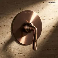 PaulGurkes Unterputz Einhandmischer Armatur Nostalgie Rote Bronze Kupfer Mischbatterie