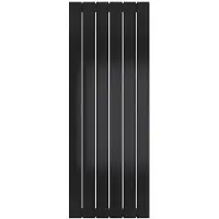 Mert Radiator Design-Badheizkörper TEO Schwarz matt 450 x 1200 mm – Handtuchheizkörper mit Mittelanschluss, 599 Watt, ohne Heizstab