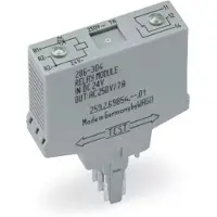 Wago 286-304 Relaismodul,Eingangsnennspannung DC 24 V,1 Wechsler,grau 286304