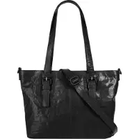 Spikes & Sparrow Shopper , Damen, Gr. B/H/T: 32cm x 26cm x 9cm onesize, schwarz, Leder, leicht glänzend, unifarben, Taschen Shopper, echt Leder