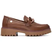 Xti für Damen. 14449103-CAMEL Mokassins 144491 braun (39), 3 bis 5 cm, Keine, Lässig, Klassisch